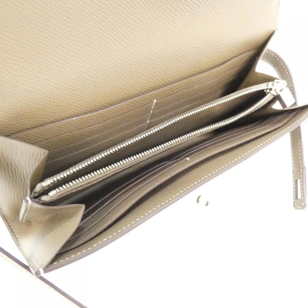 HERMES Kelly 051300CK 銀包 Epsom Etoupe Epsom 皮 中古品A - 縮圖 5