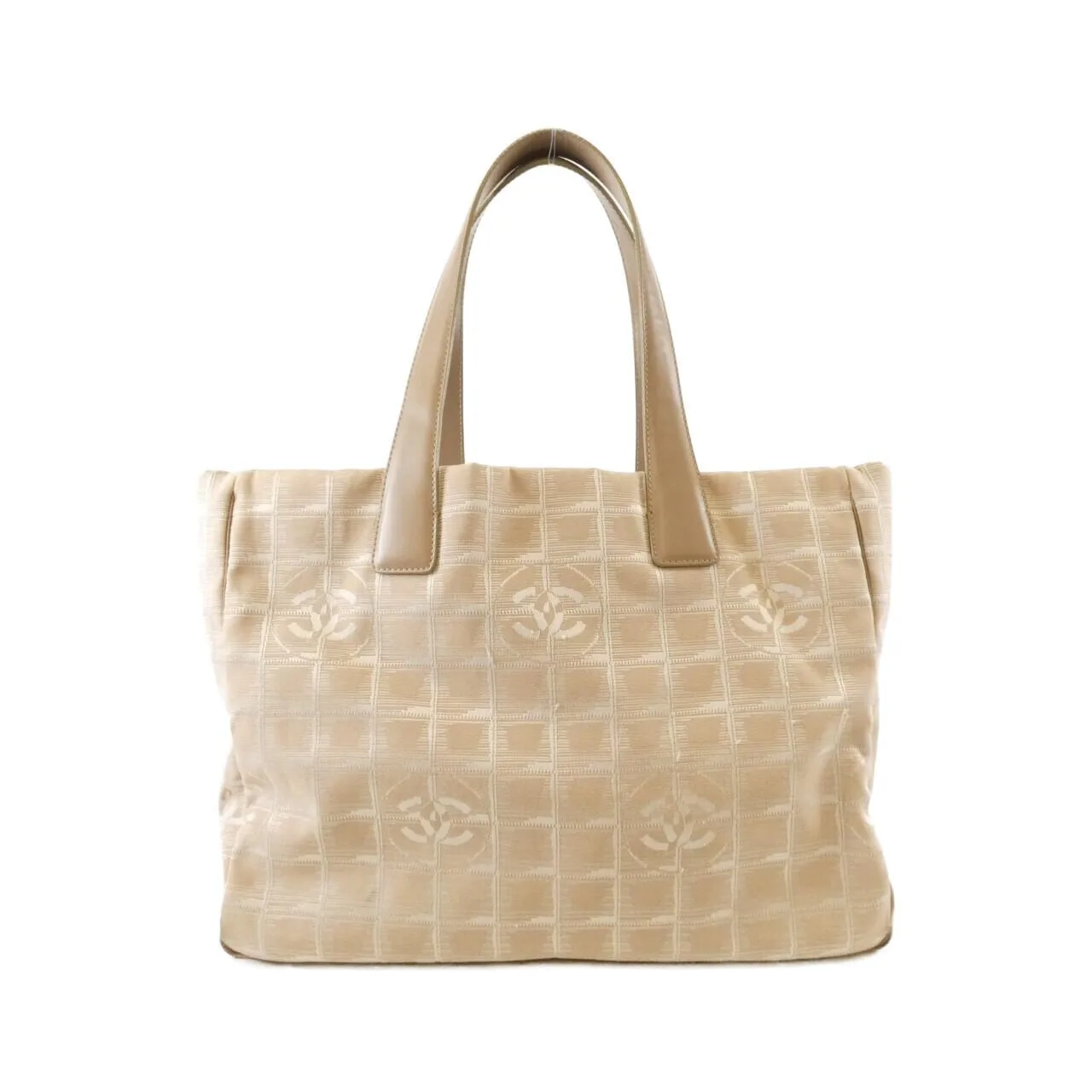 CHANEL Deauville 15991 手提包 尼龍 Beige