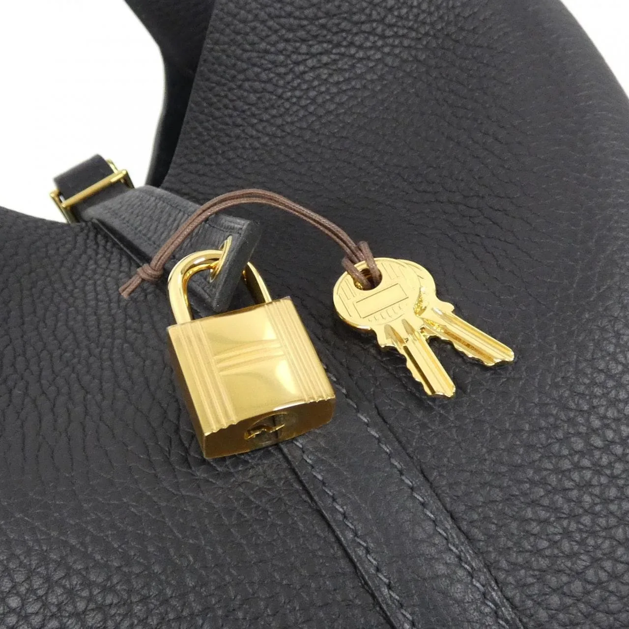 HERMES Picotin 060991CC Handbag Clemence Clemence Leather Unused - Thumbnail 3