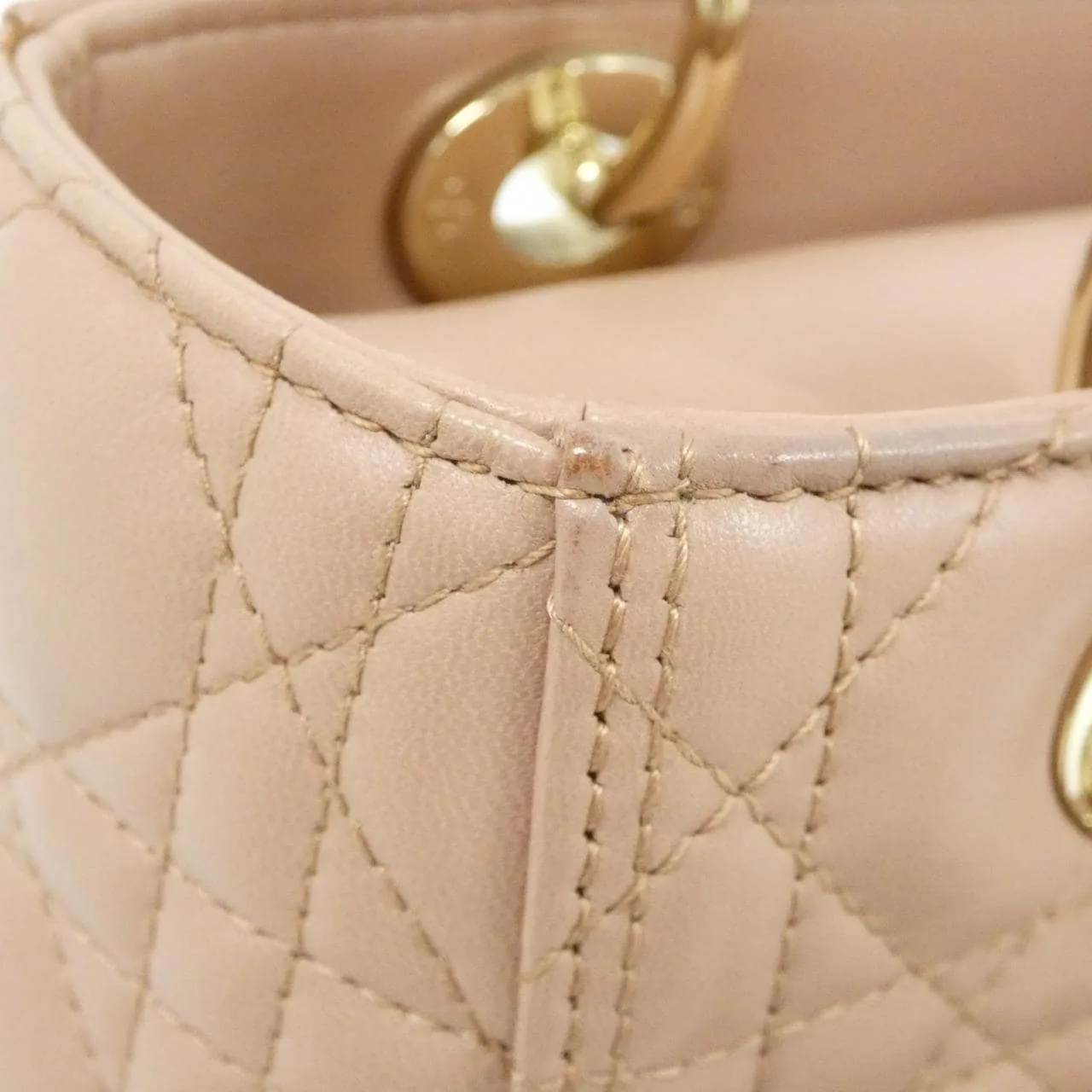 DIOR Lady Dior M0565ONGE Handbag Lambskin Black Lambskin Rank A - Thumbnail 6