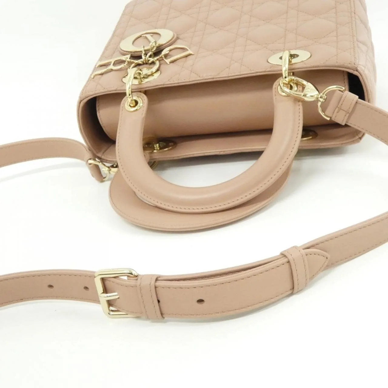 DIOR Lady Dior M0565ONGE Handbag Lambskin Black Lambskin Rank A - Thumbnail 8