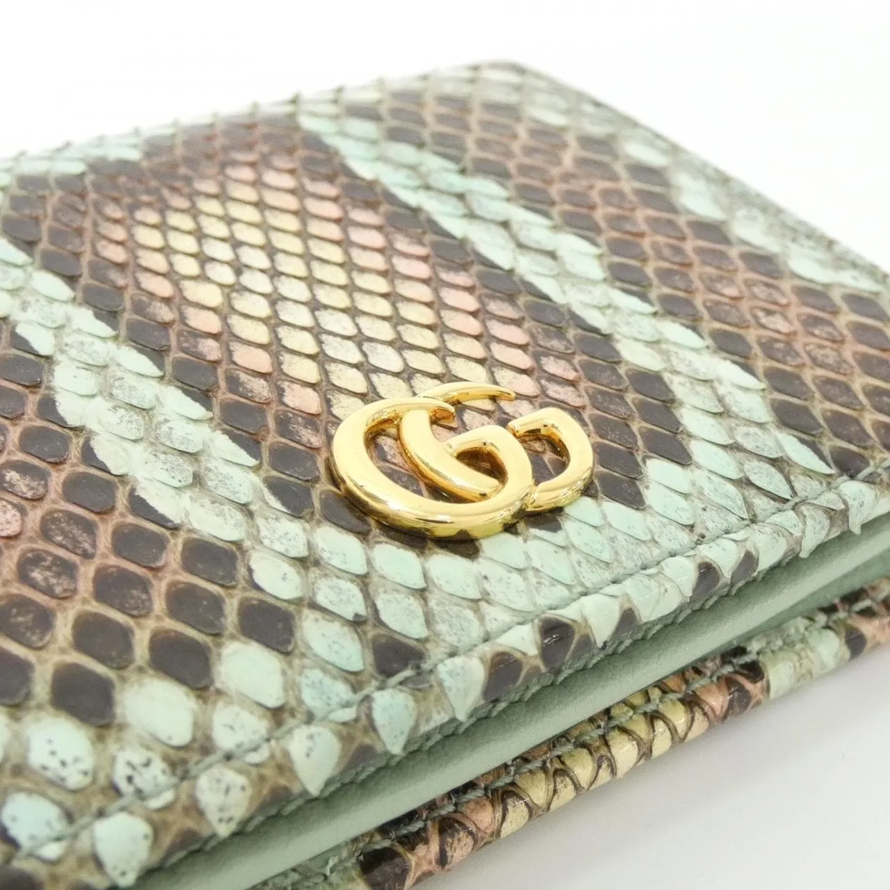 GUCCI 456126 E12MG Wallet Python Black Python Rank A - Thumbnail 3