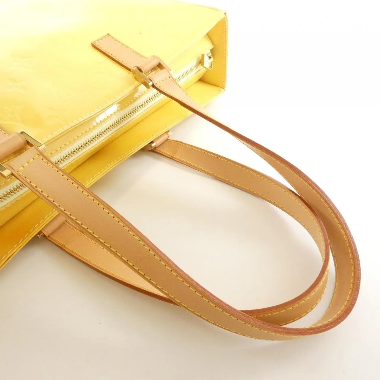 LOUIS VUITTON M91047 Handbag Vernis Yellow Vernis Rank B - Thumbnail 6