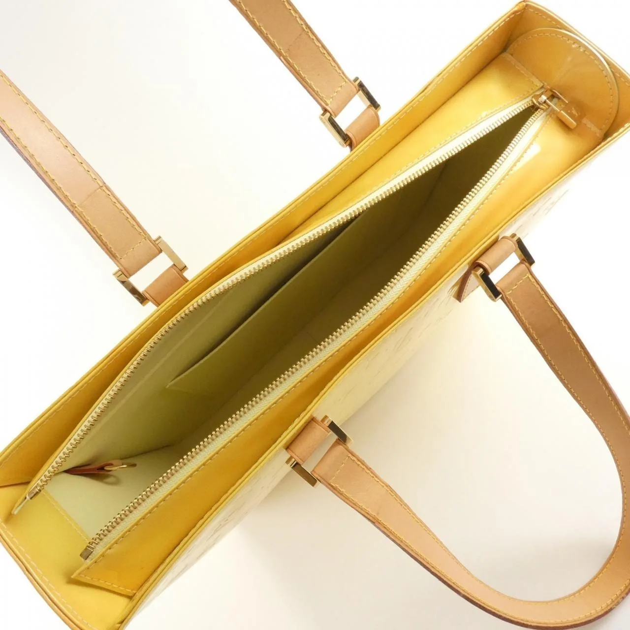 LOUIS VUITTON M91047 Handbag Vernis Yellow Vernis Rank B - Thumbnail 8