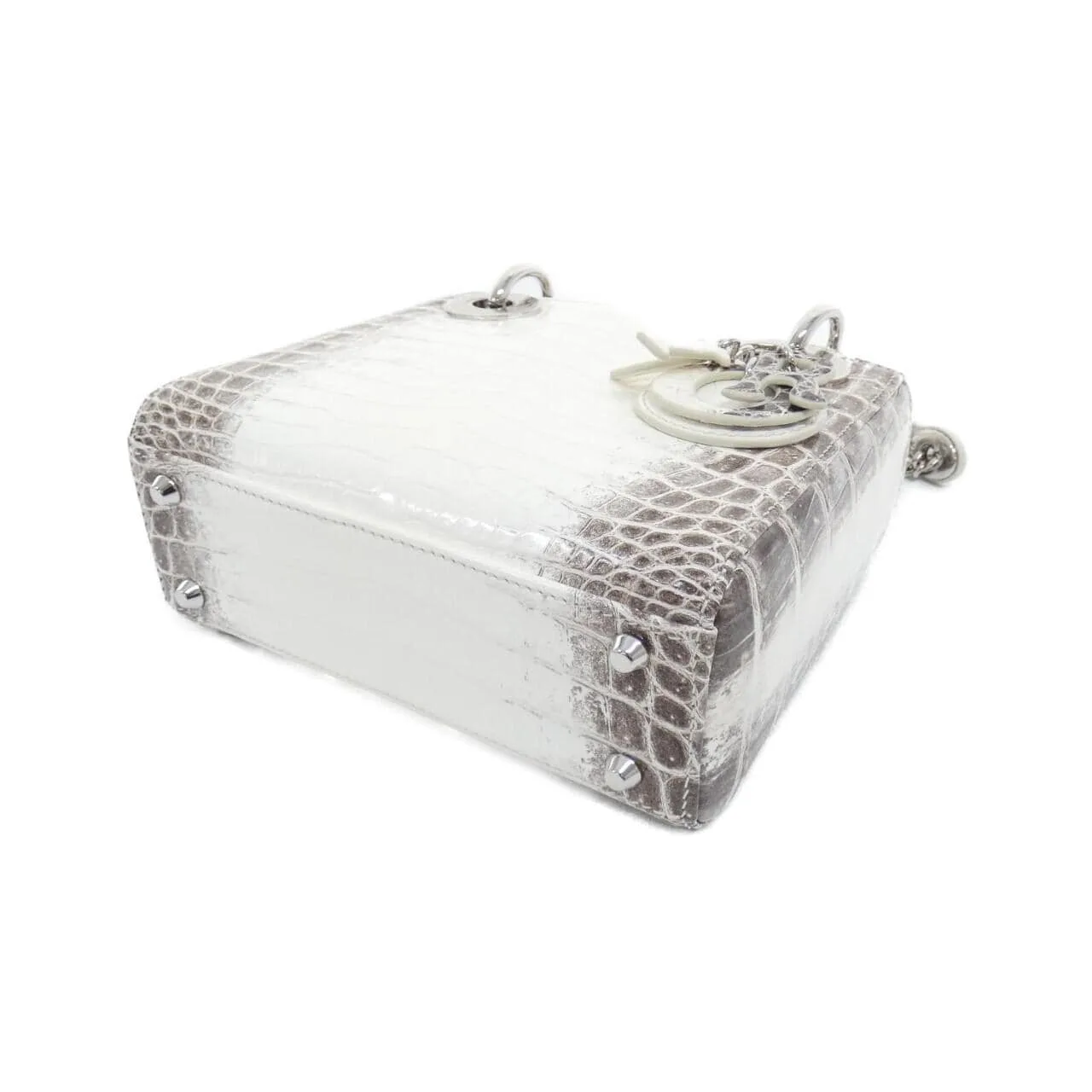 DIOR Lady Dior M0505PCHD Handbag Crocodile Crocodile Unused - Thumbnail 3