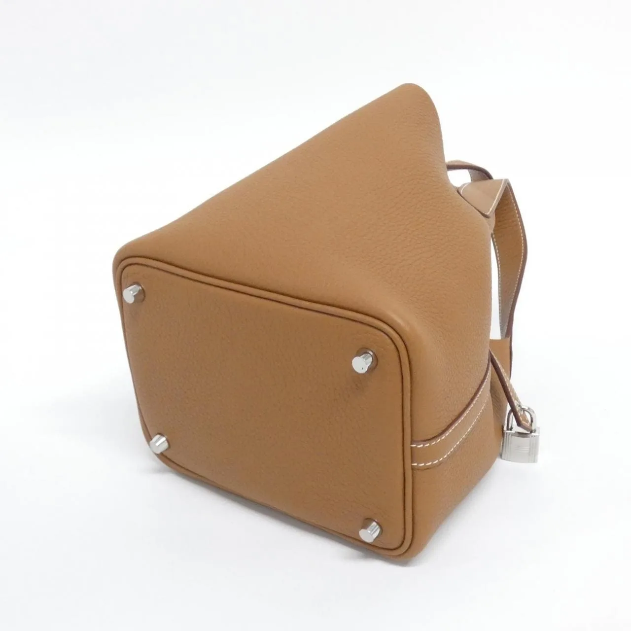 HERMES Picotin 056289CK Handbag Clemence Gold Clemence Leather Unused - Thumbnail 2