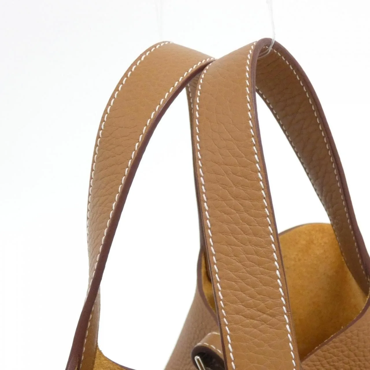 HERMES Picotin 056289CK Handbag Clemence Gold Clemence Leather Unused - Thumbnail 4