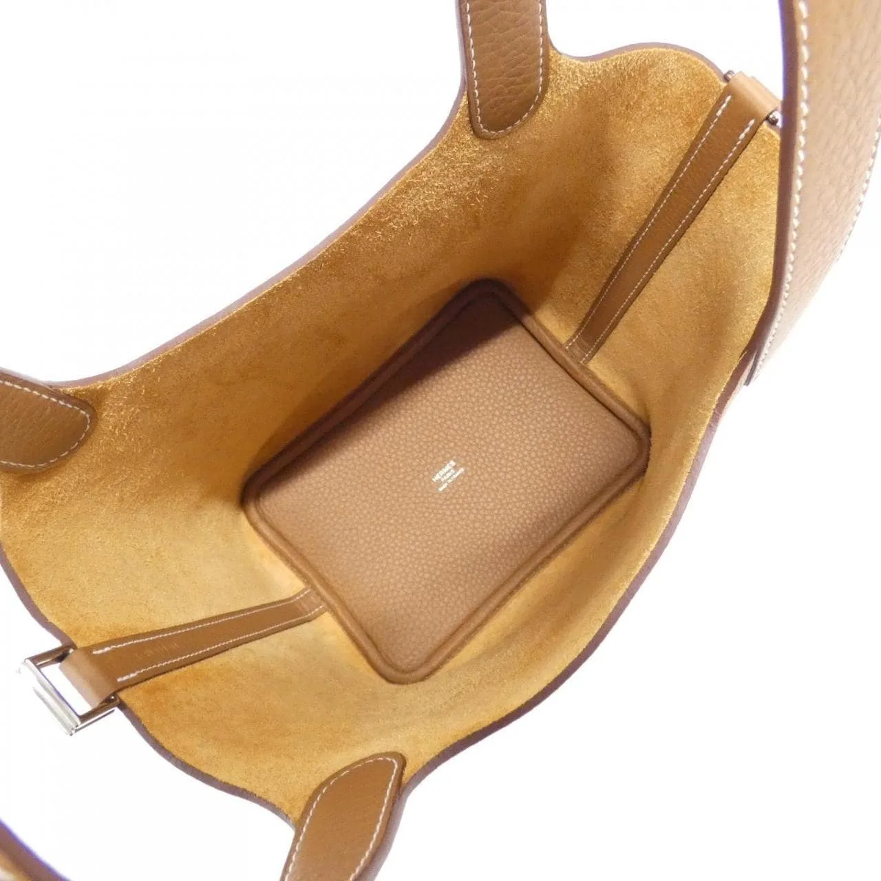 HERMES Picotin 056289CK Handbag Clemence Gold Clemence Leather Unused - Thumbnail 5