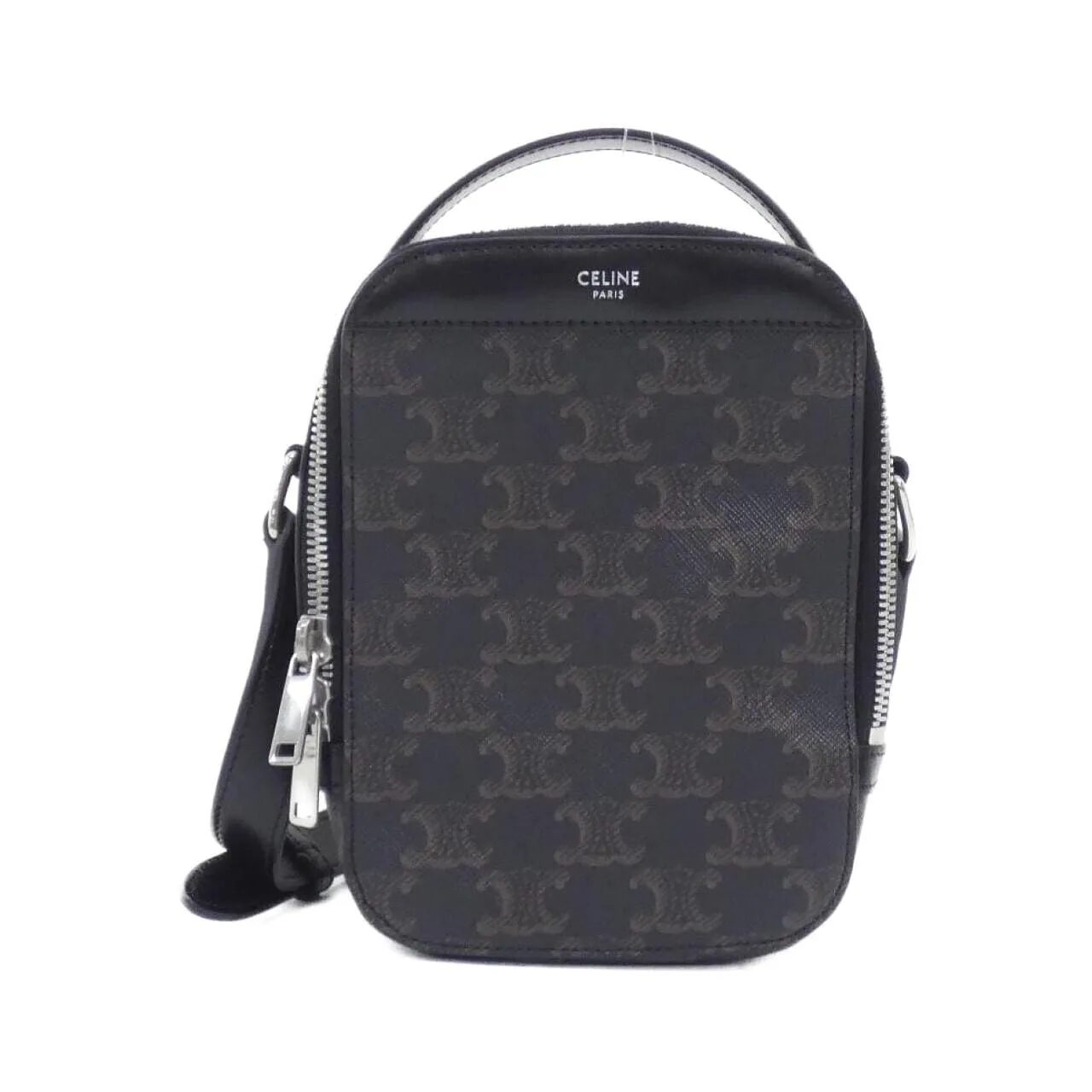 CELINE 117712BZJ Shoulder Canvas Black