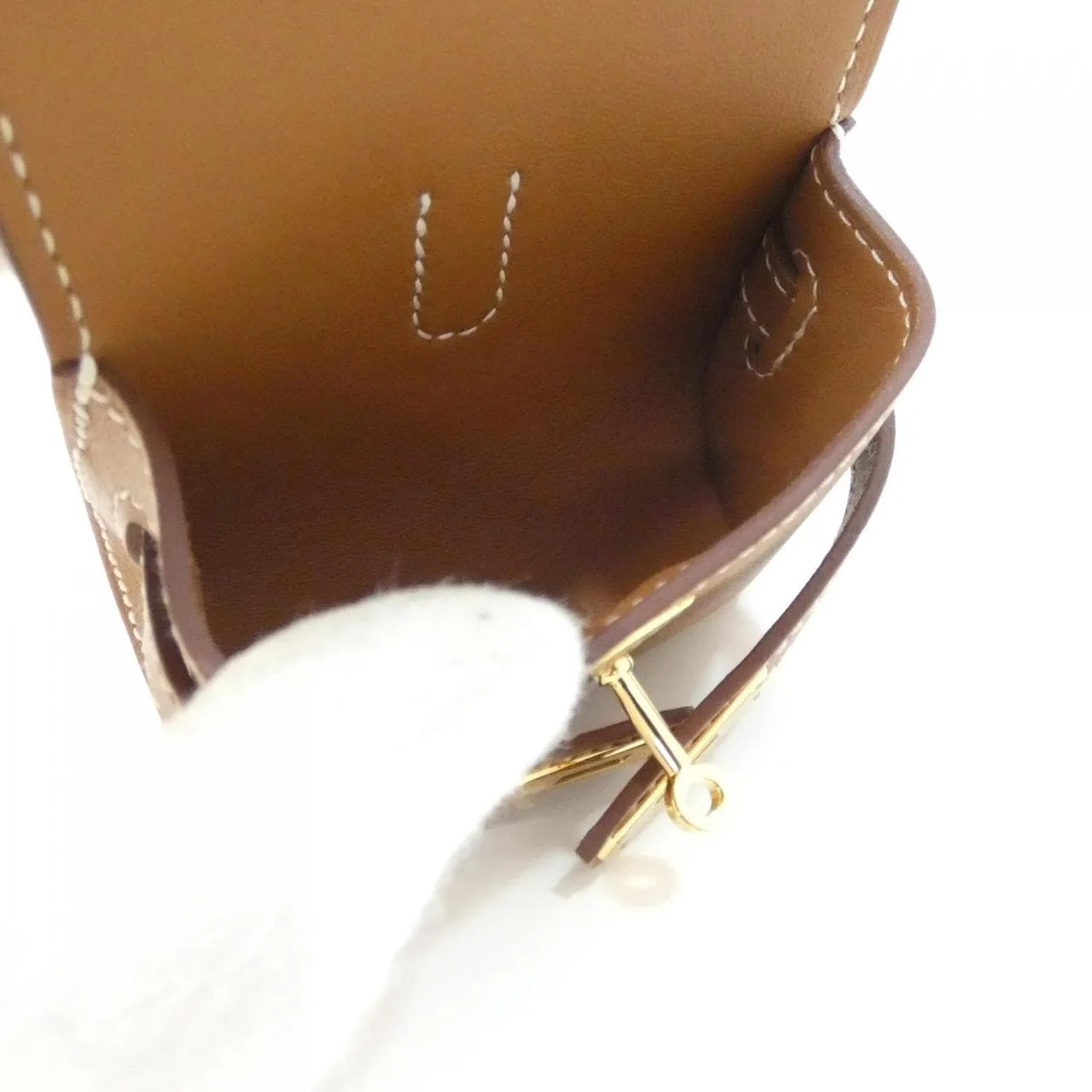 HERMES Kelly 084665CC Wallet Swift Gold Swift Leather Rank A - Thumbnail 8