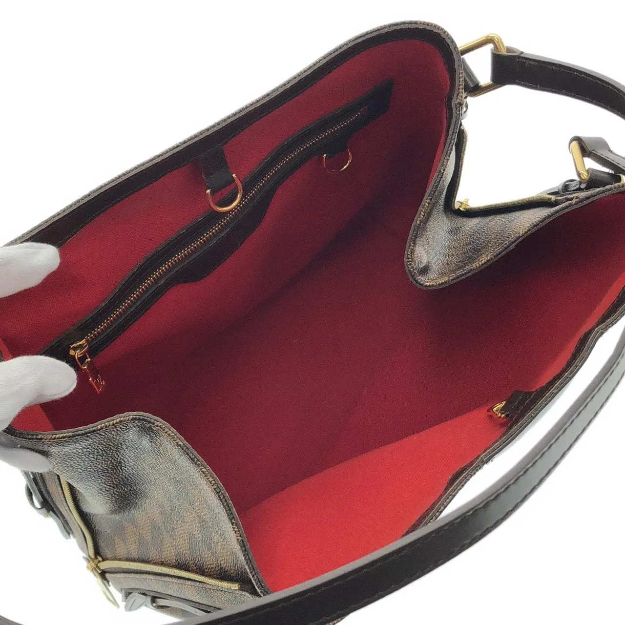 LOUIS VUITTON N41108 肩背包 Damier 黑色 Damier 中古品A - 縮圖 7