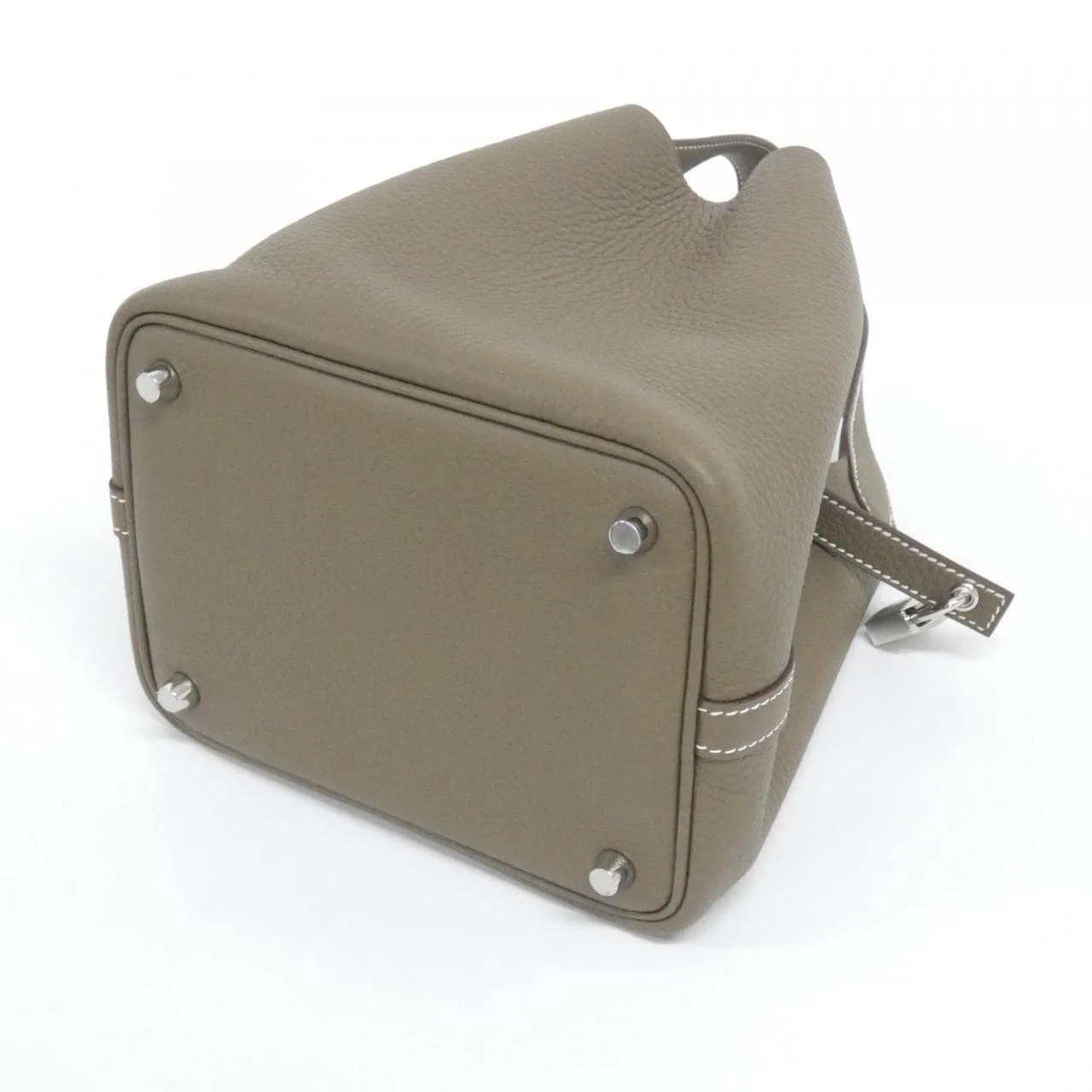 HERMES Picotin 056289CK Handbag Clemence Etoupe Clemence Leather Rank A - Thumbnail 2