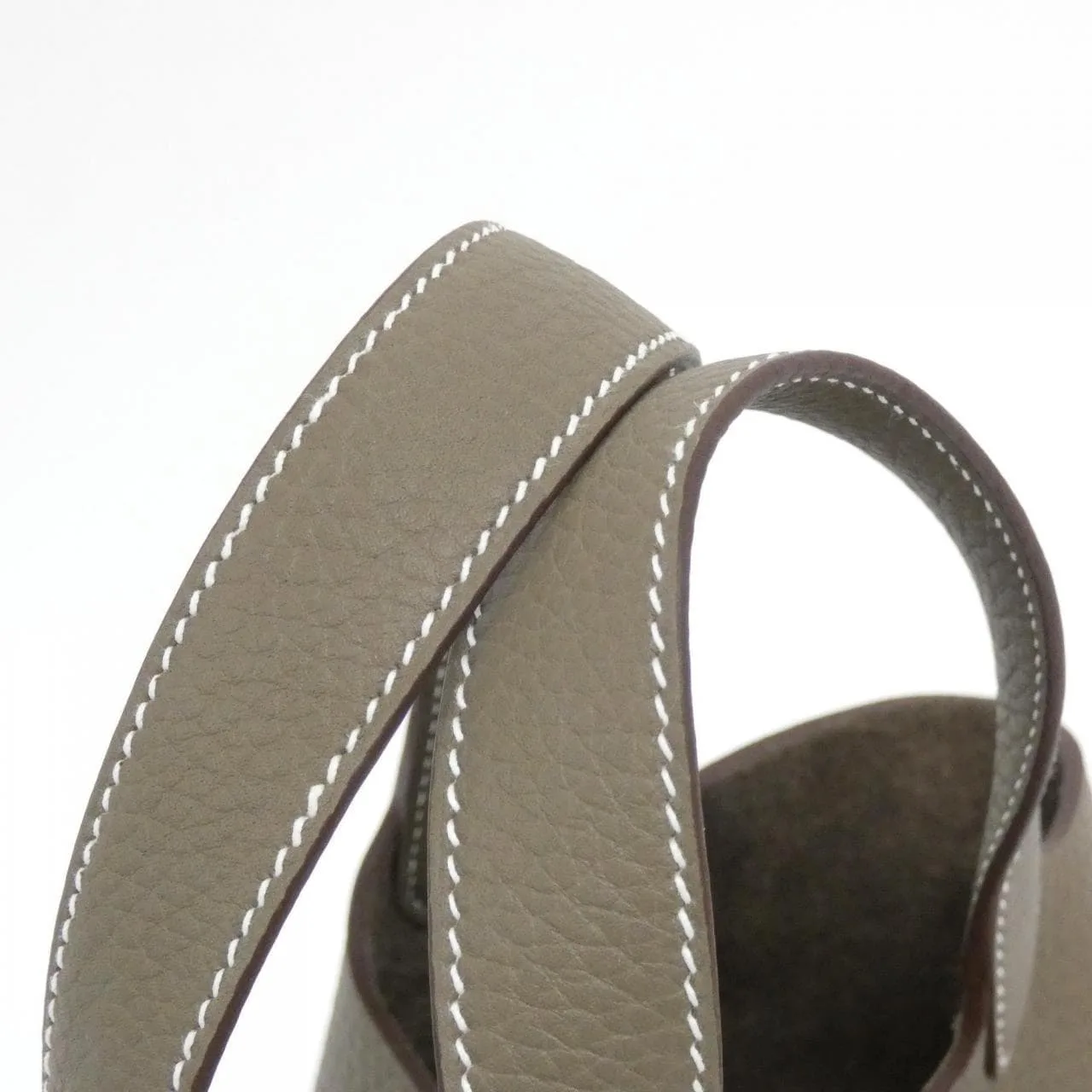 HERMES Picotin 056289CK Handbag Clemence Etoupe Clemence Leather Rank A - Thumbnail 4