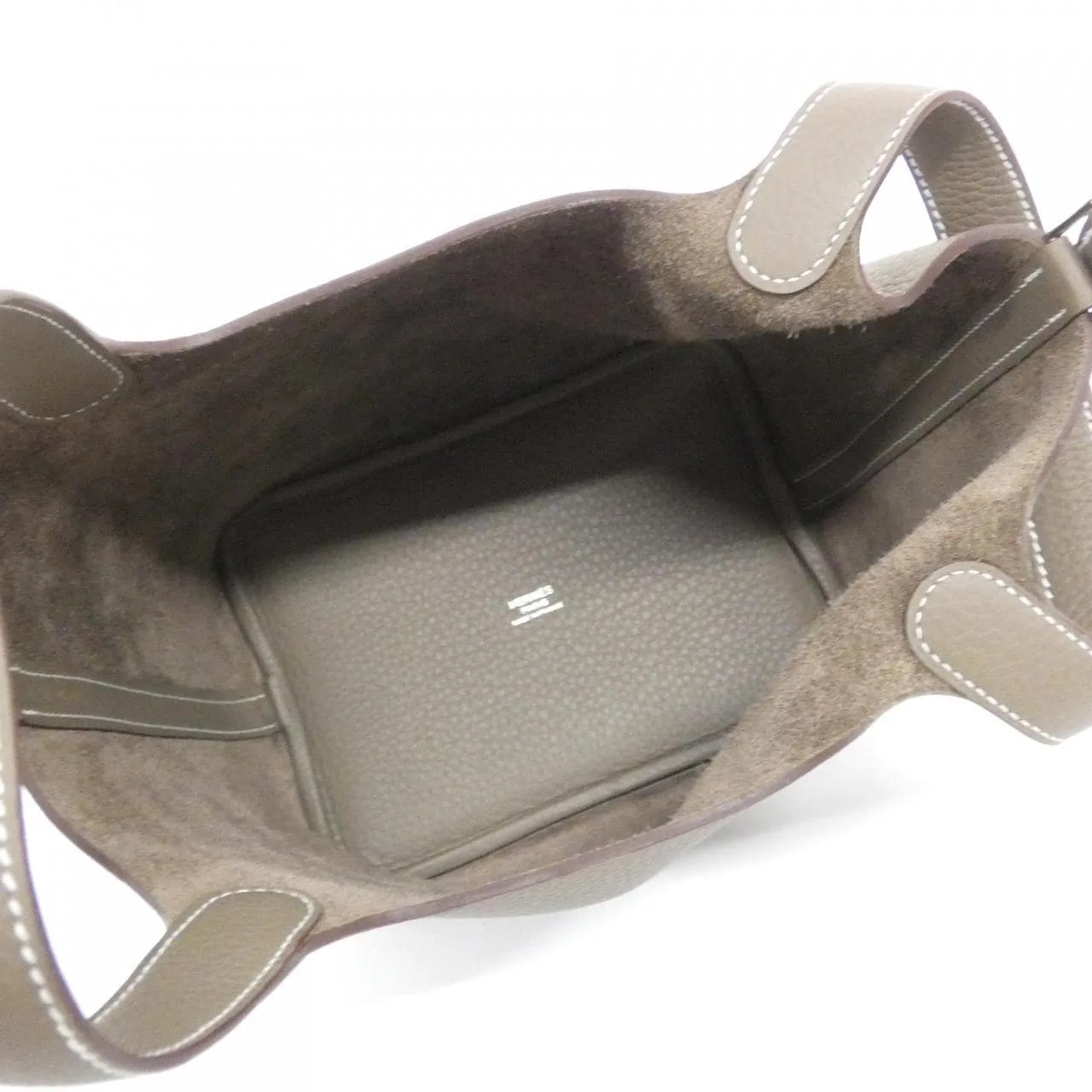 HERMES Picotin 056289CK Handbag Clemence Etoupe Clemence Leather Rank A - Thumbnail 5