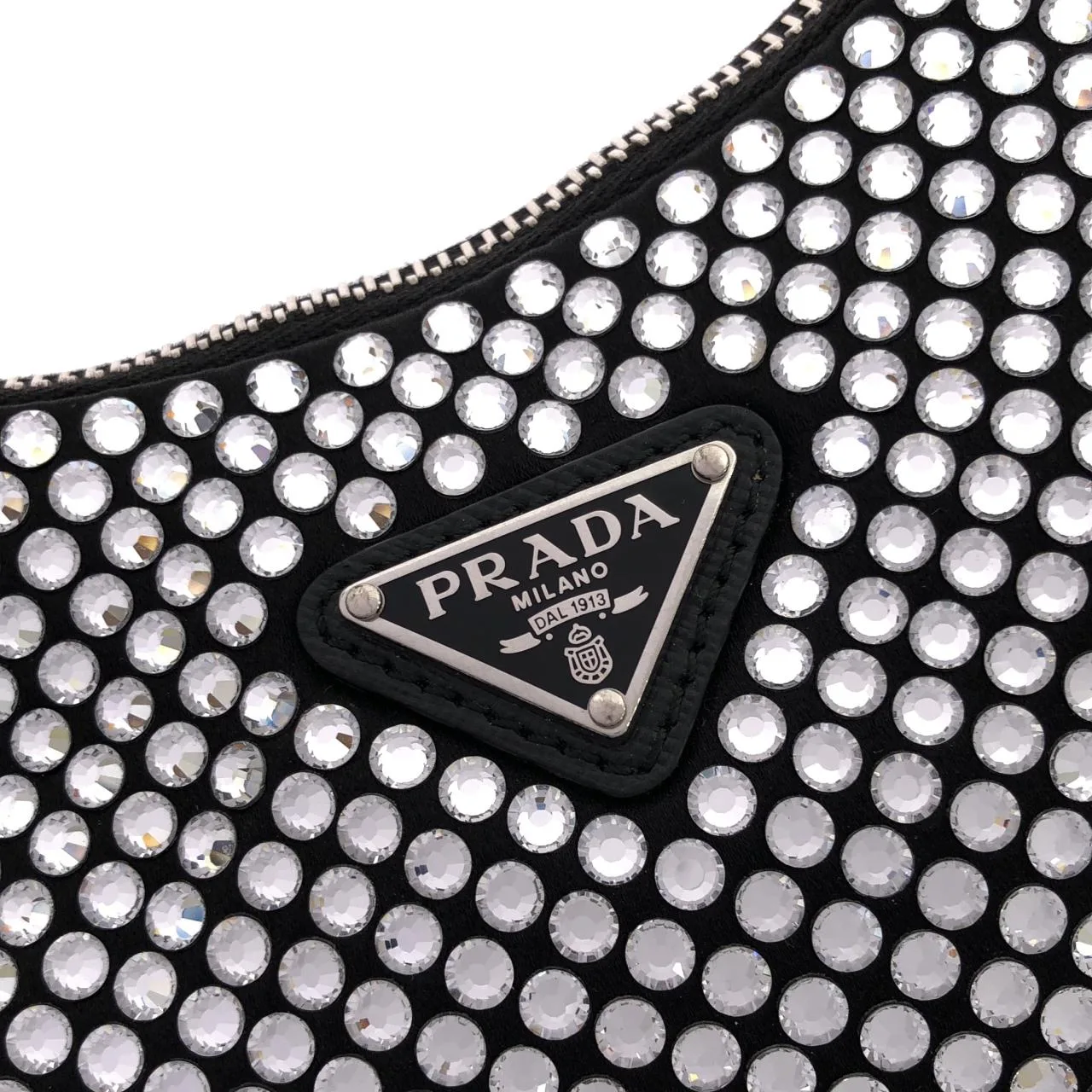 PRADA 1BH204 肩背包 黑色 中古品A - 縮圖 5