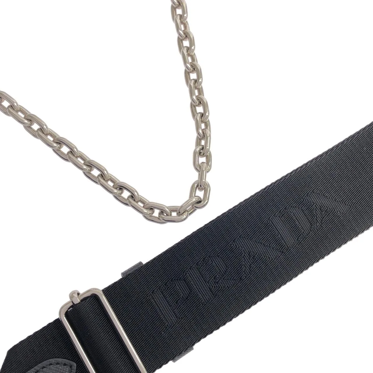 PRADA 1BH204 肩背包 黑色 中古品A - 縮圖 8