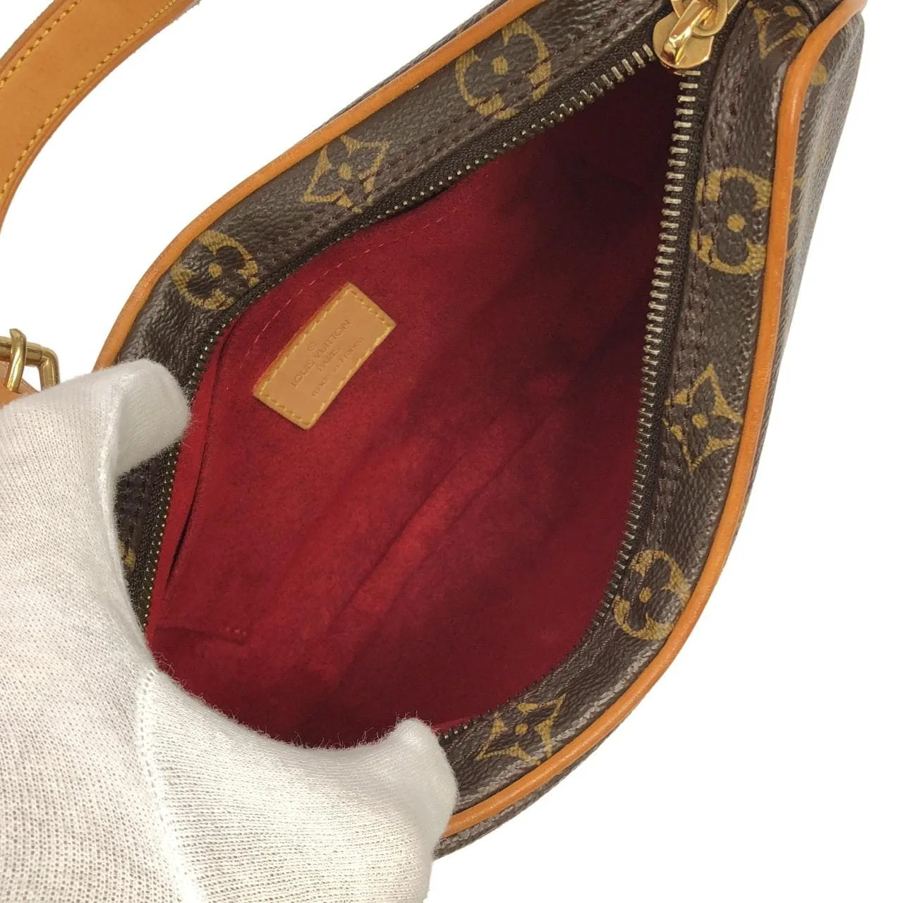 LOUIS VUITTON Pochette M51510 Shoulder Monogram 黑色 Monogram 中古品B - 縮圖 7