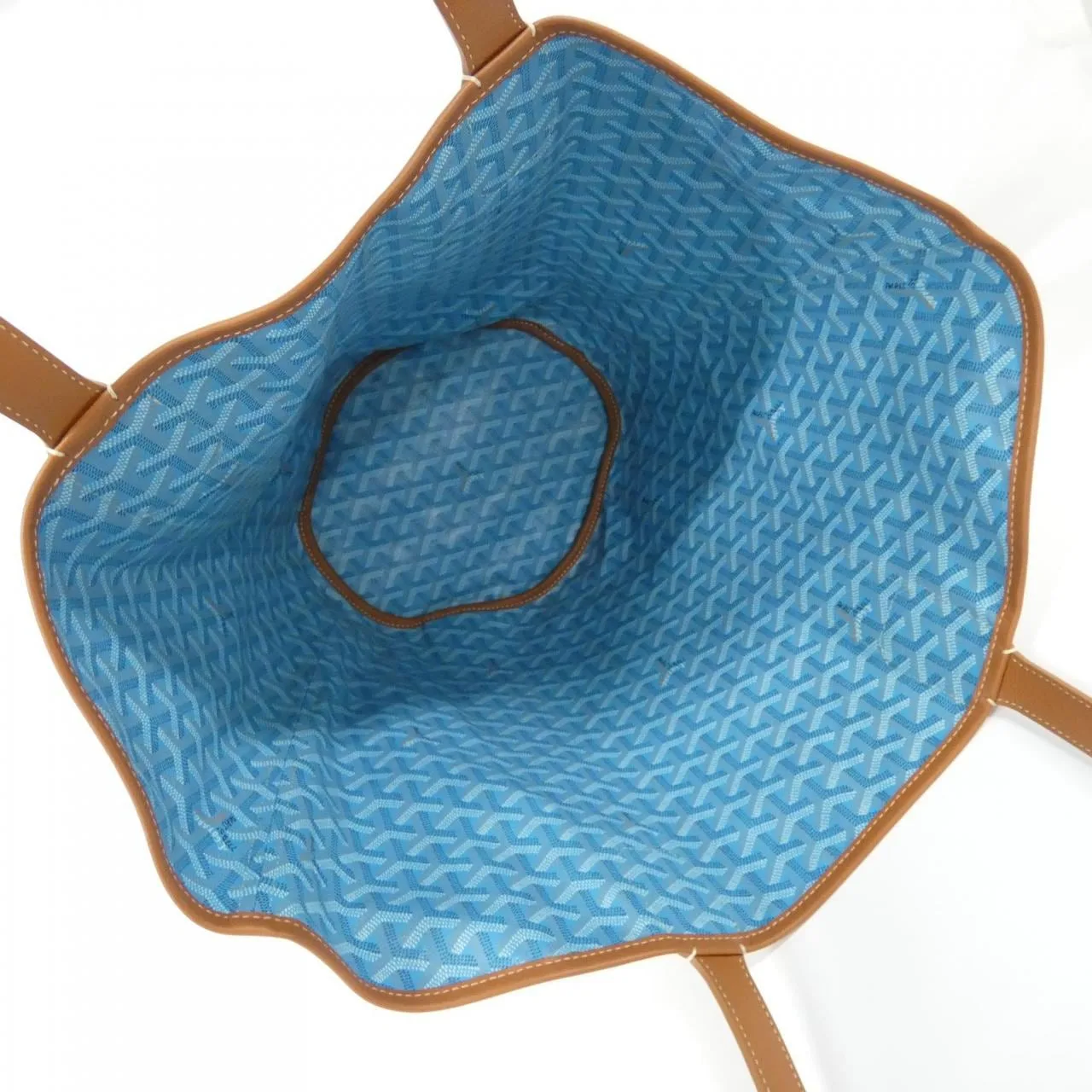 GOYARD Handbag Canvas 藍色 帆布 中古品A - 縮圖 5