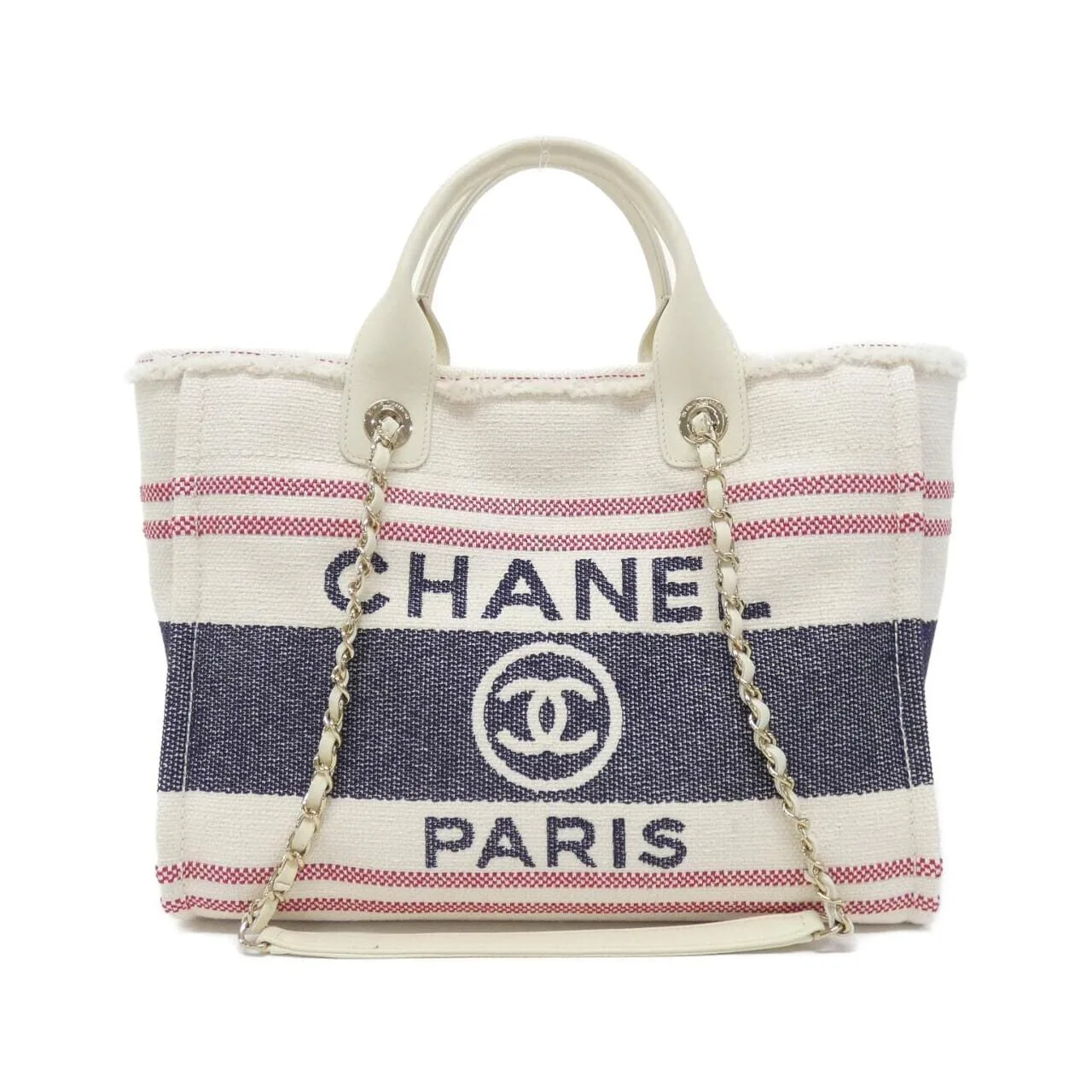 CHANEL Deauville AS3351 手提包 帆布 Black