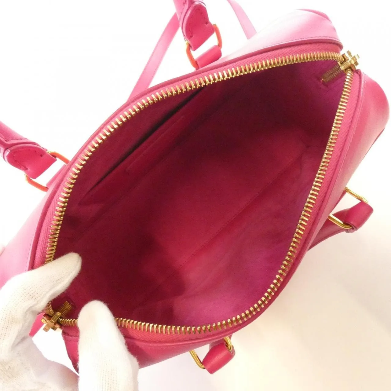 SAINT LAURENT 330958 C150J 波士頓包 粉色 中古品A - 縮圖 7