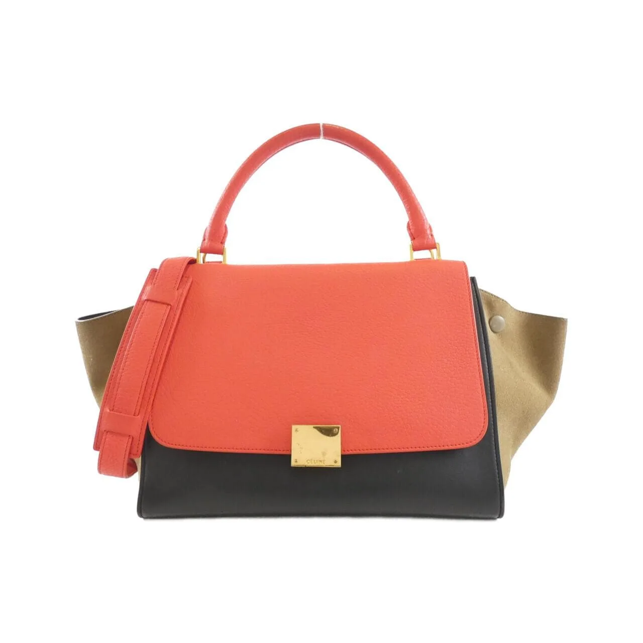 CELINE 174683VTI Handbag Leather Black