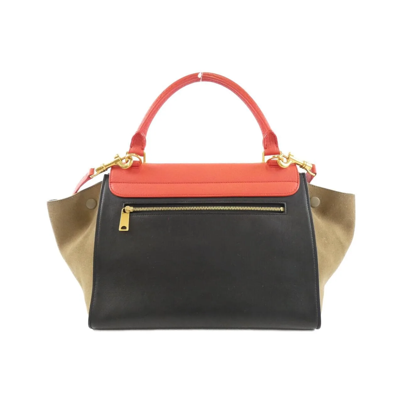 CELINE 174683VTI Handbag Leather Black Leather Rank B - Thumbnail 2