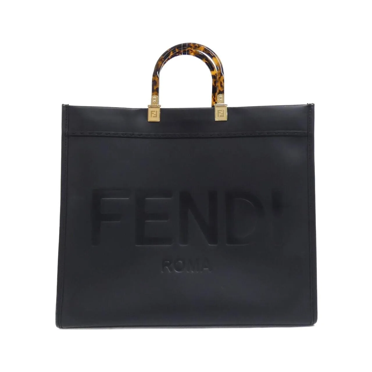 FENDI Sunshine Shopper 8BH372 ABVL Handbag Black