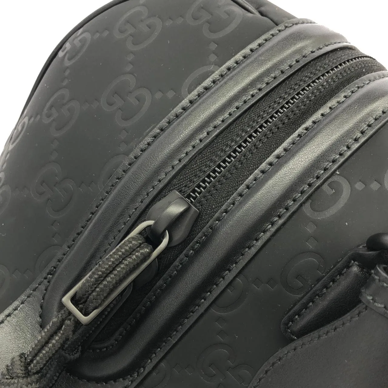 GUCCI 834489 波士頓包 皮革 黑色 皮革 中古品A - 縮圖 3