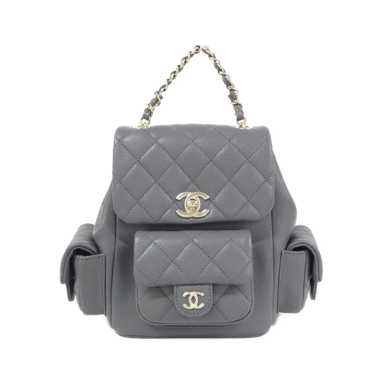 CHANEL AS4399 背包 荔枝紋牛皮 Grey