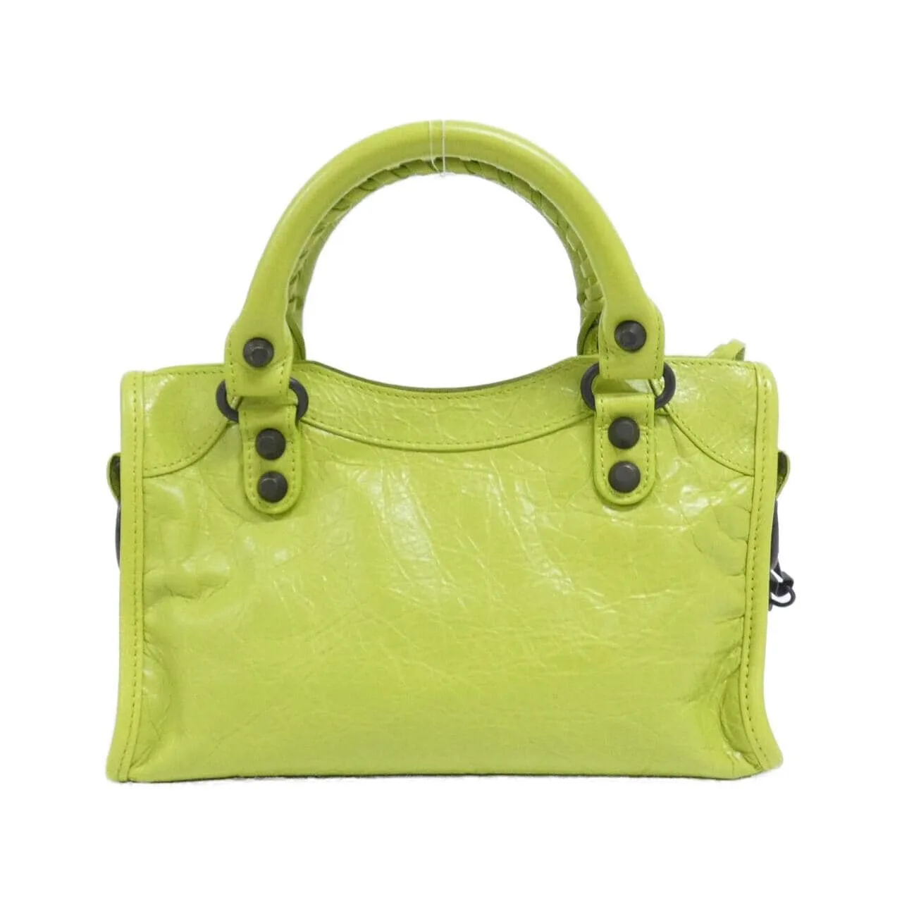 BALENCIAGA Le City 806395 2ABEK Handbag Lambskin Black Lambskin Rank A - Thumbnail 2