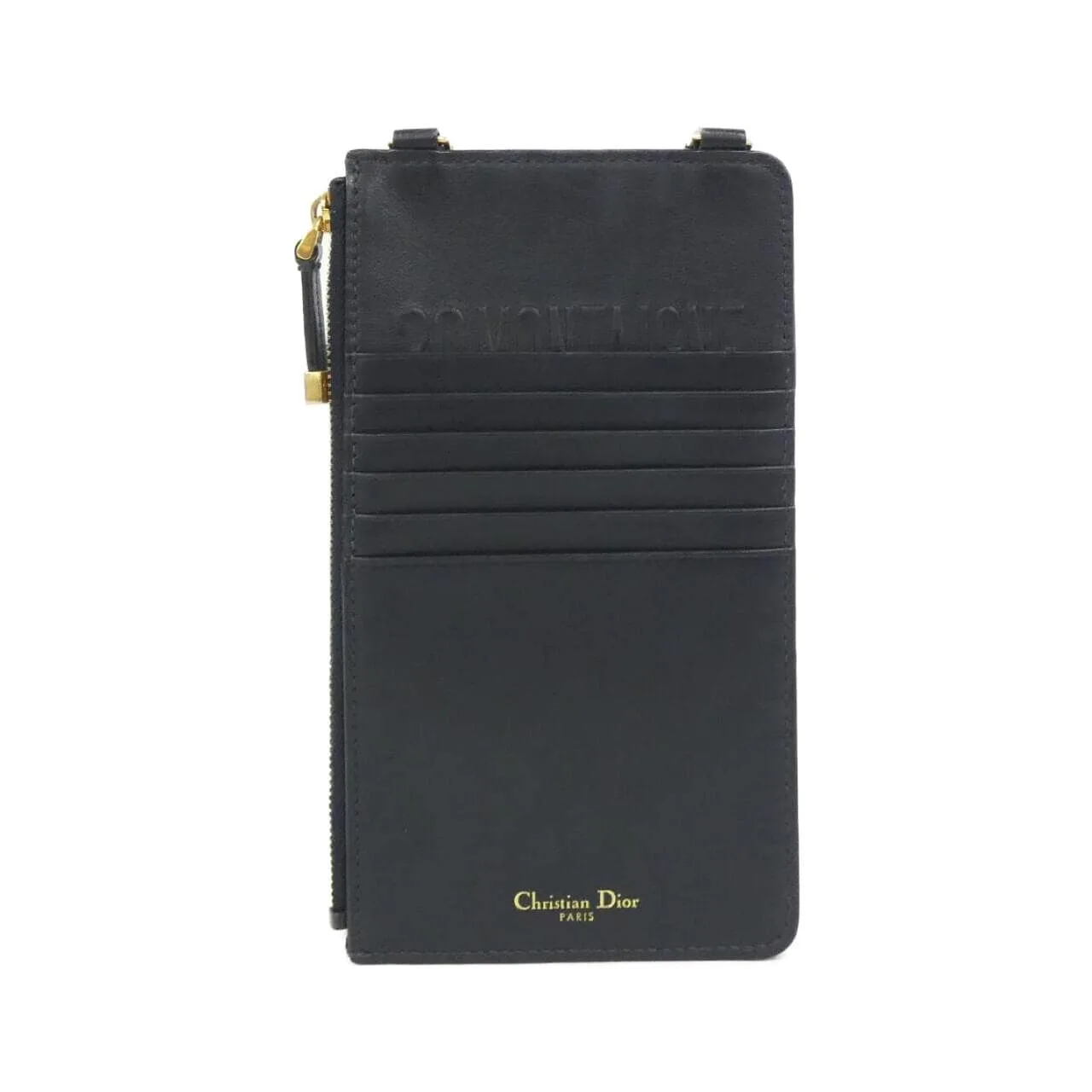DIOR 30 Montaigne S2090UTZQ Wallet Canvas Black Canvas Rank A - Thumbnail 2