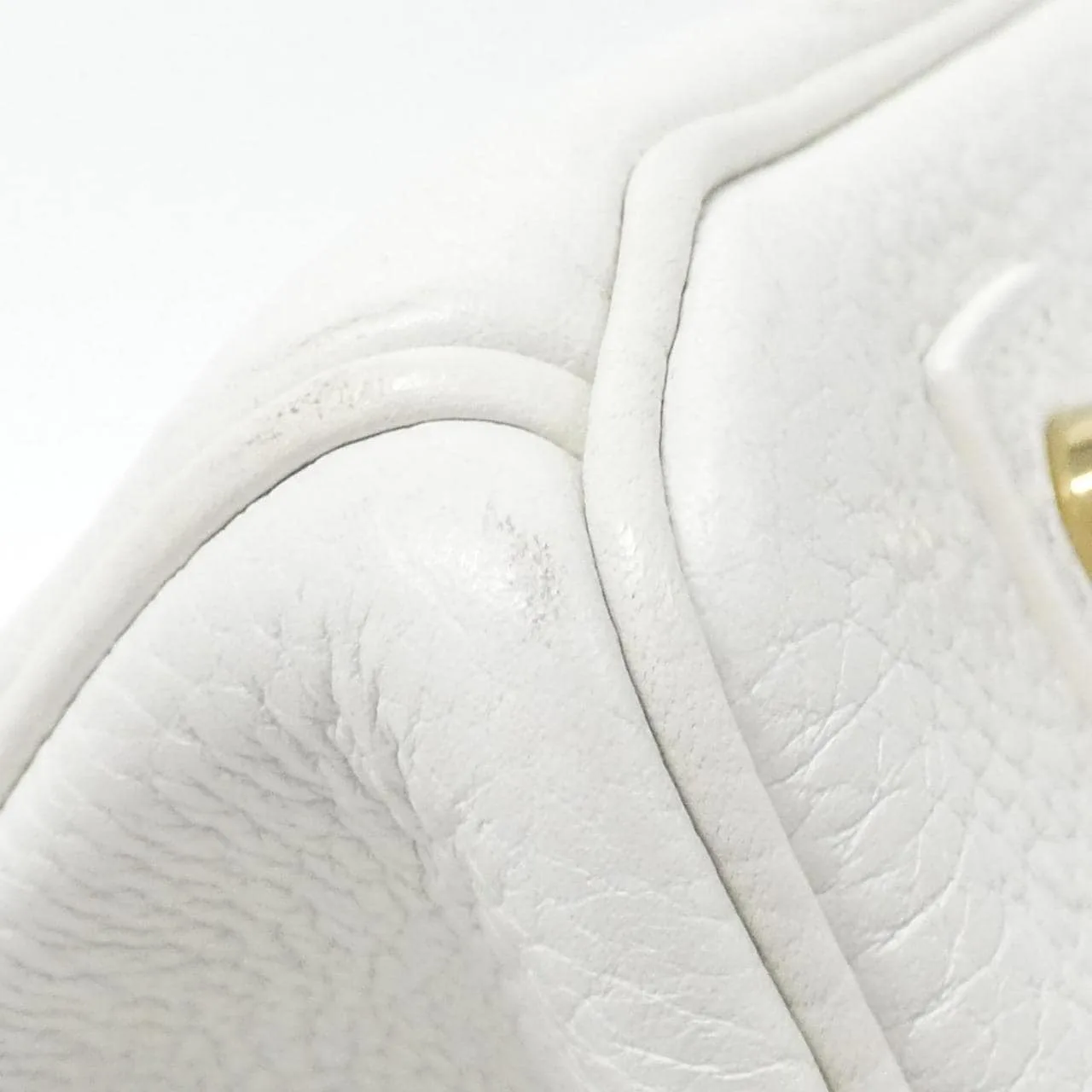 HERMES Birkin 025789CC Handbag Clemence White Clemence Leather Rank A - Thumbnail 3