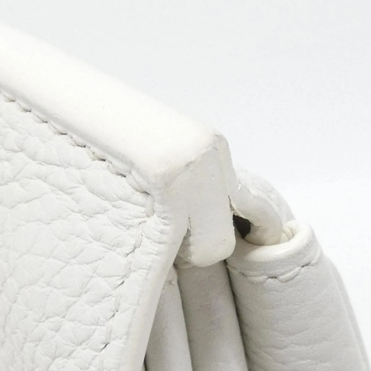 HERMES Birkin 025789CC Handbag Clemence White Clemence Leather Rank A - Thumbnail 6