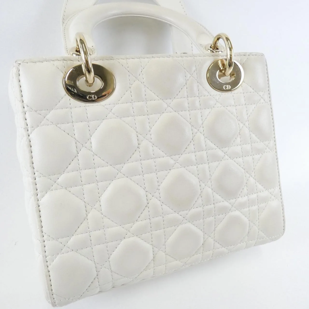 DIOR Lady Dior M0532OCAL Handbag Lambskin Black Lambskin Rank B - Thumbnail 4