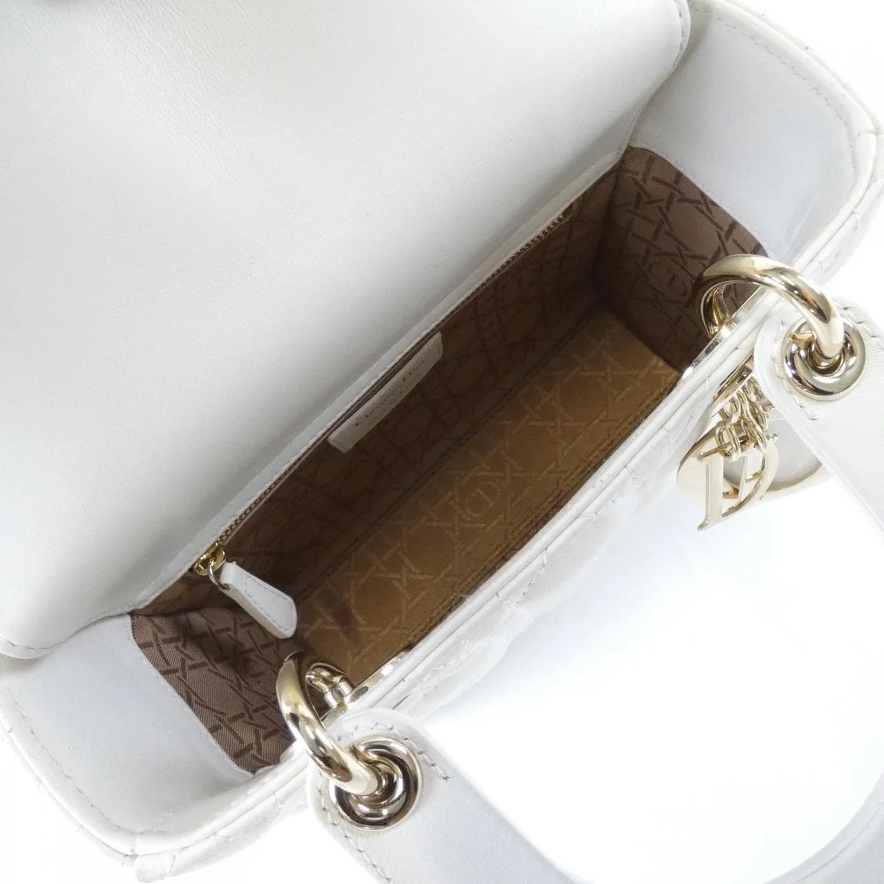 DIOR Lady Dior M0532OCAL Handbag Lambskin Black Lambskin Rank B - Thumbnail 9
