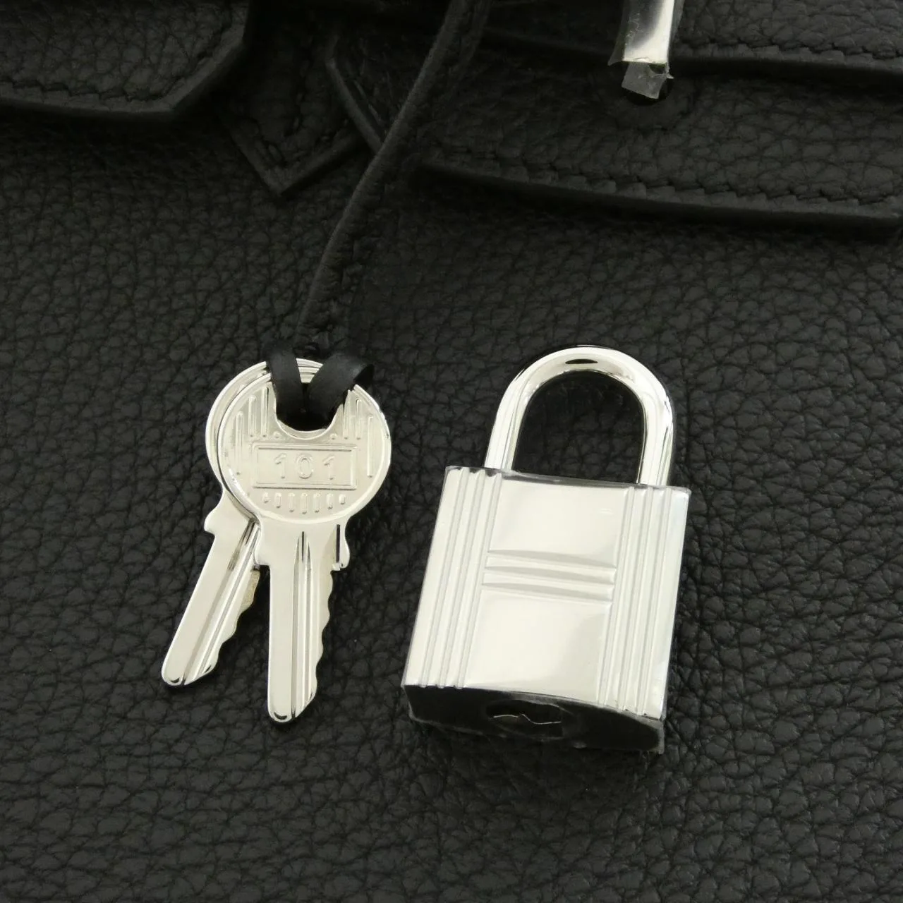 HERMES Birkin 041344CK Handbag Togo Black Togo Leather Unused - Thumbnail 4