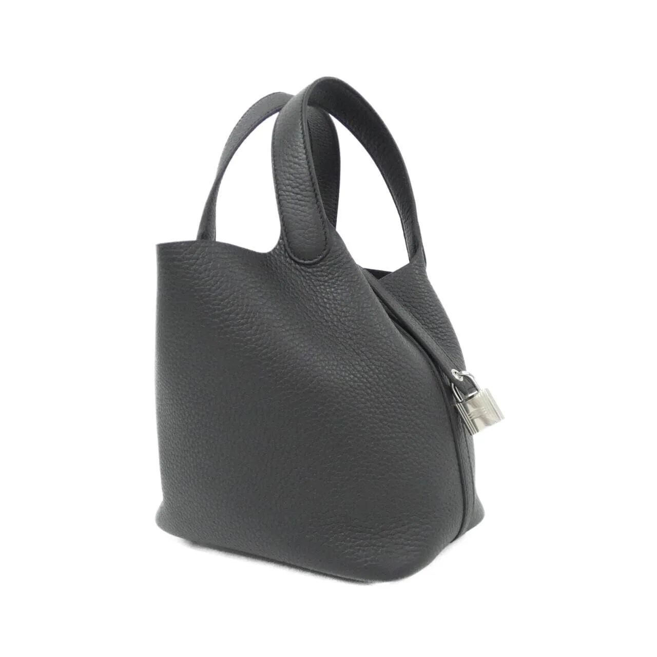 HERMES Picotin 056289CK Handbag Clemence Black