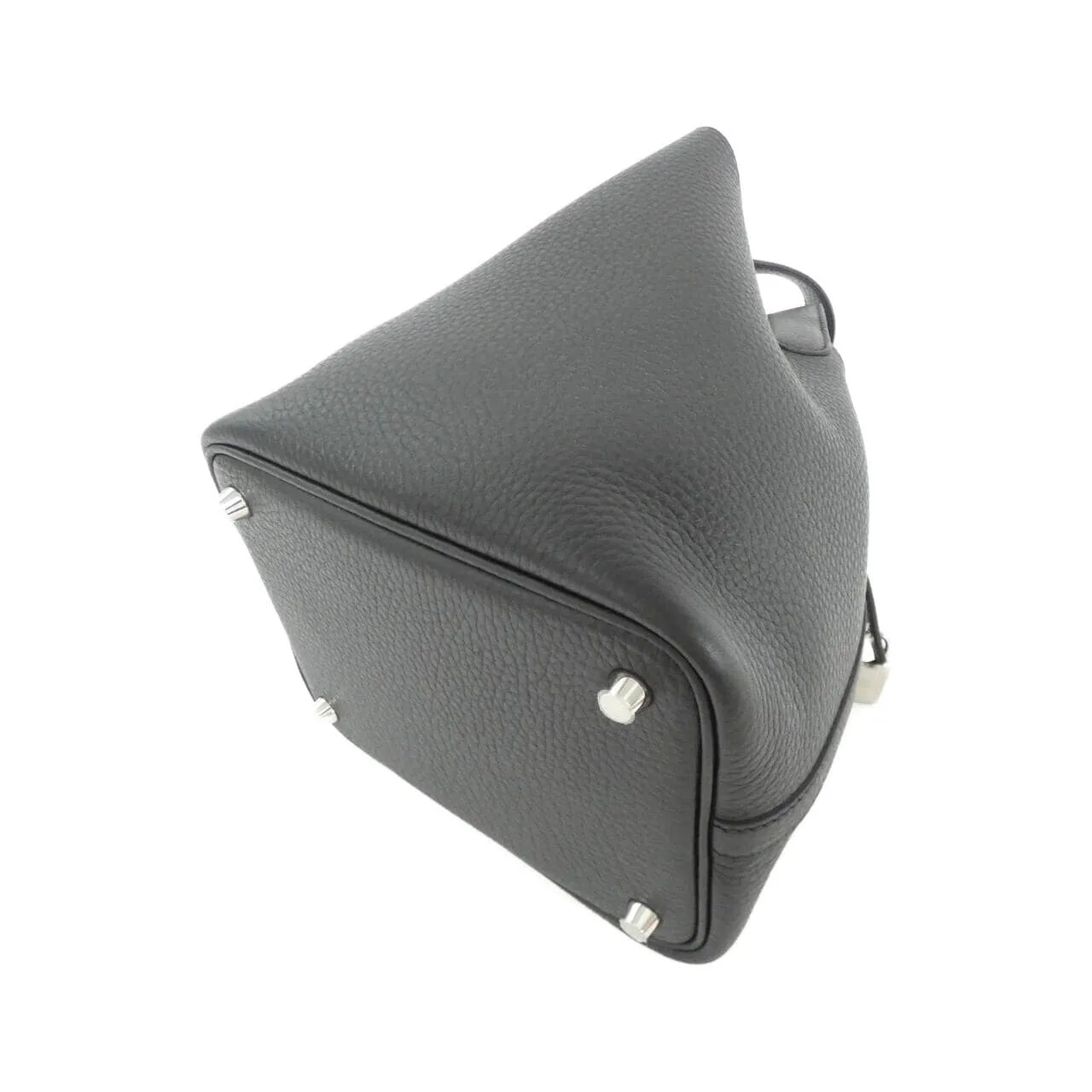 HERMES Picotin 056289CK Handbag Clemence Black Clemence Leather Unused - Thumbnail 2