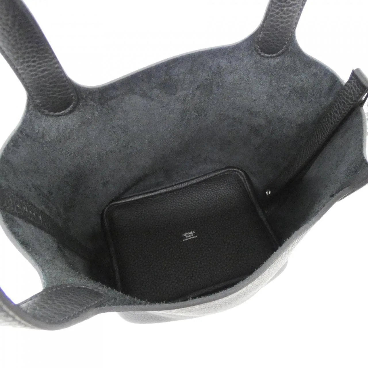 HERMES Picotin 056289CK Handbag Clemence Black Clemence Leather Unused - Thumbnail 5