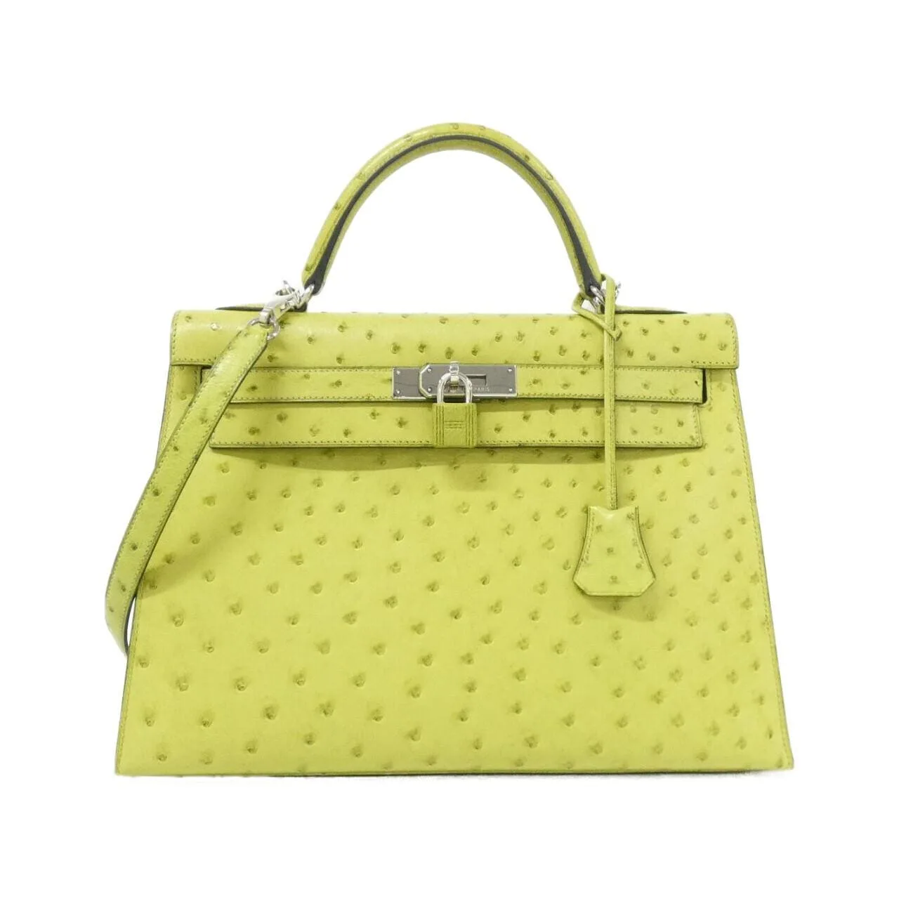 HERMES Kelly Handbag Ostrich