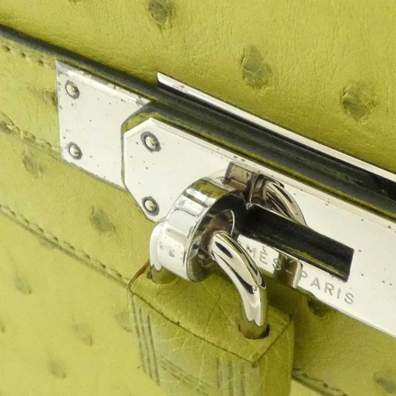 HERMES Kelly Handbag Ostrich 5
