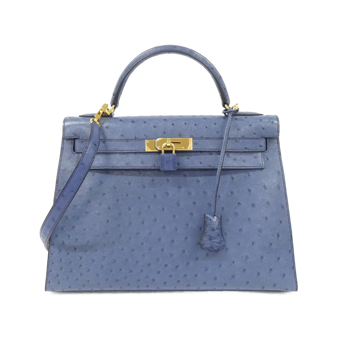 HERMES Kelly Handbag Ostrich