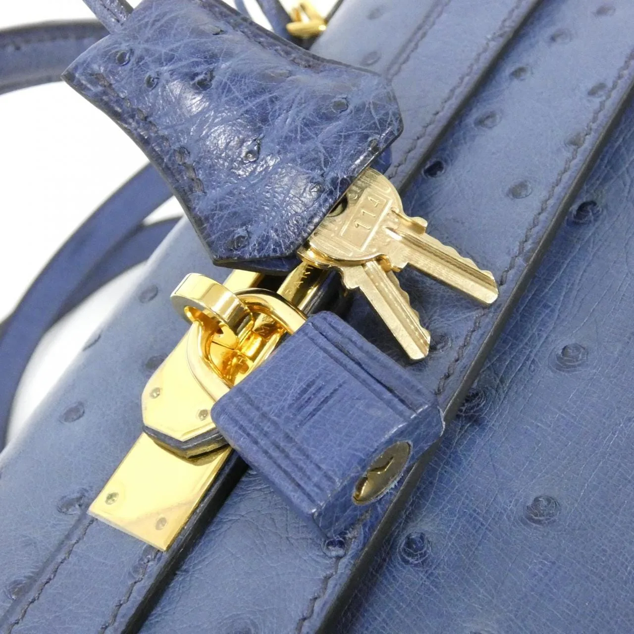HERMES Kelly Handbag Ostrich 4