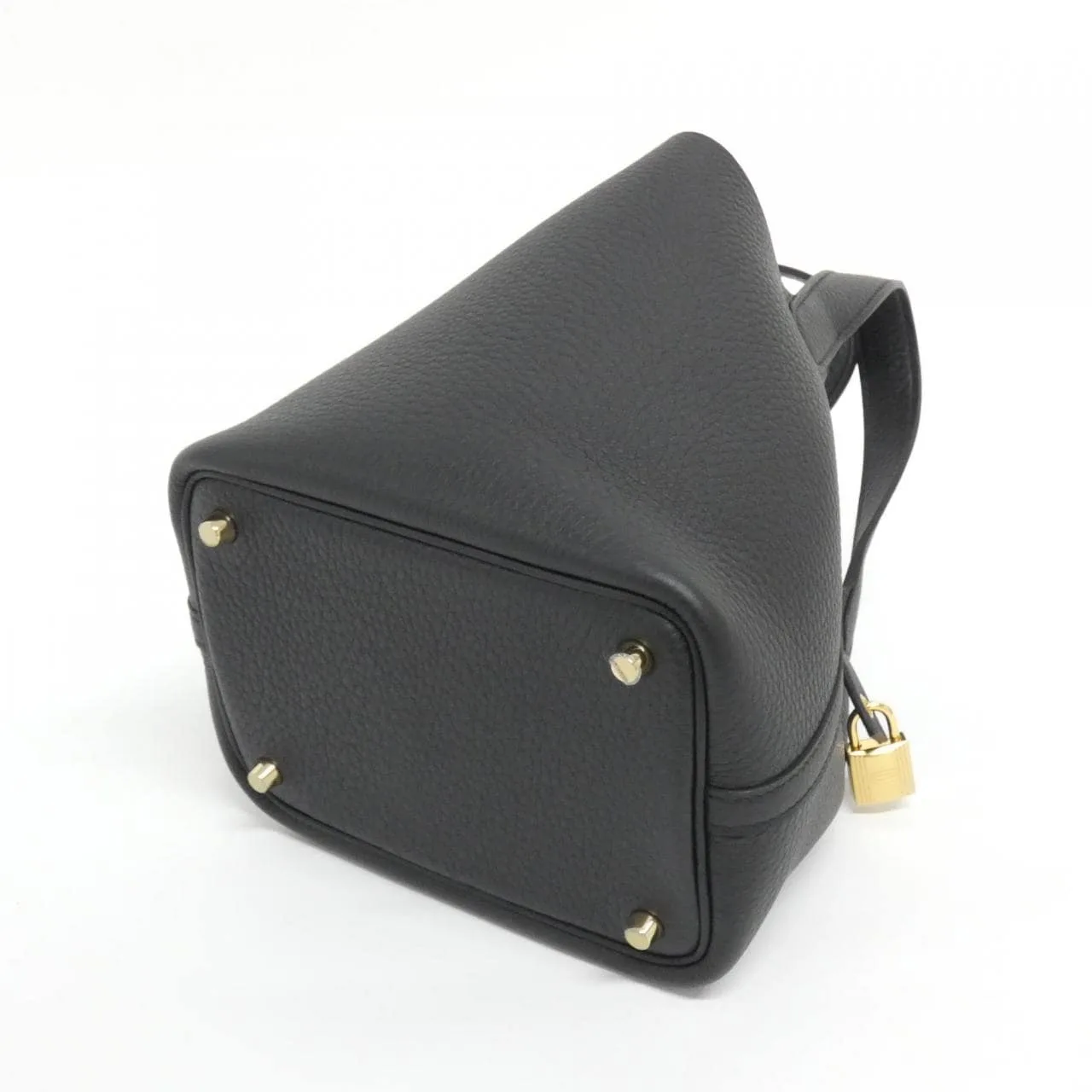 HERMES Picotin 056289CC Handbag Clemence Black Clemence Leather Unused - Thumbnail 2