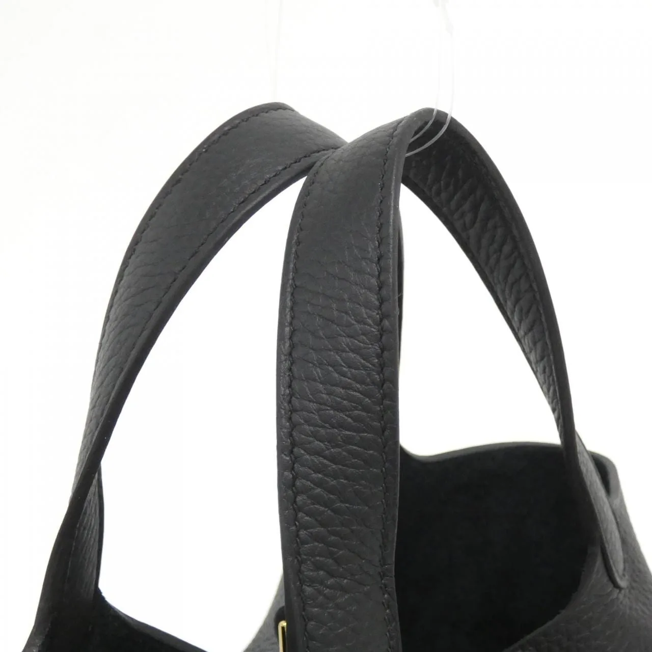 HERMES Picotin 056289CC Handbag Clemence Black Clemence Leather Unused - Thumbnail 4