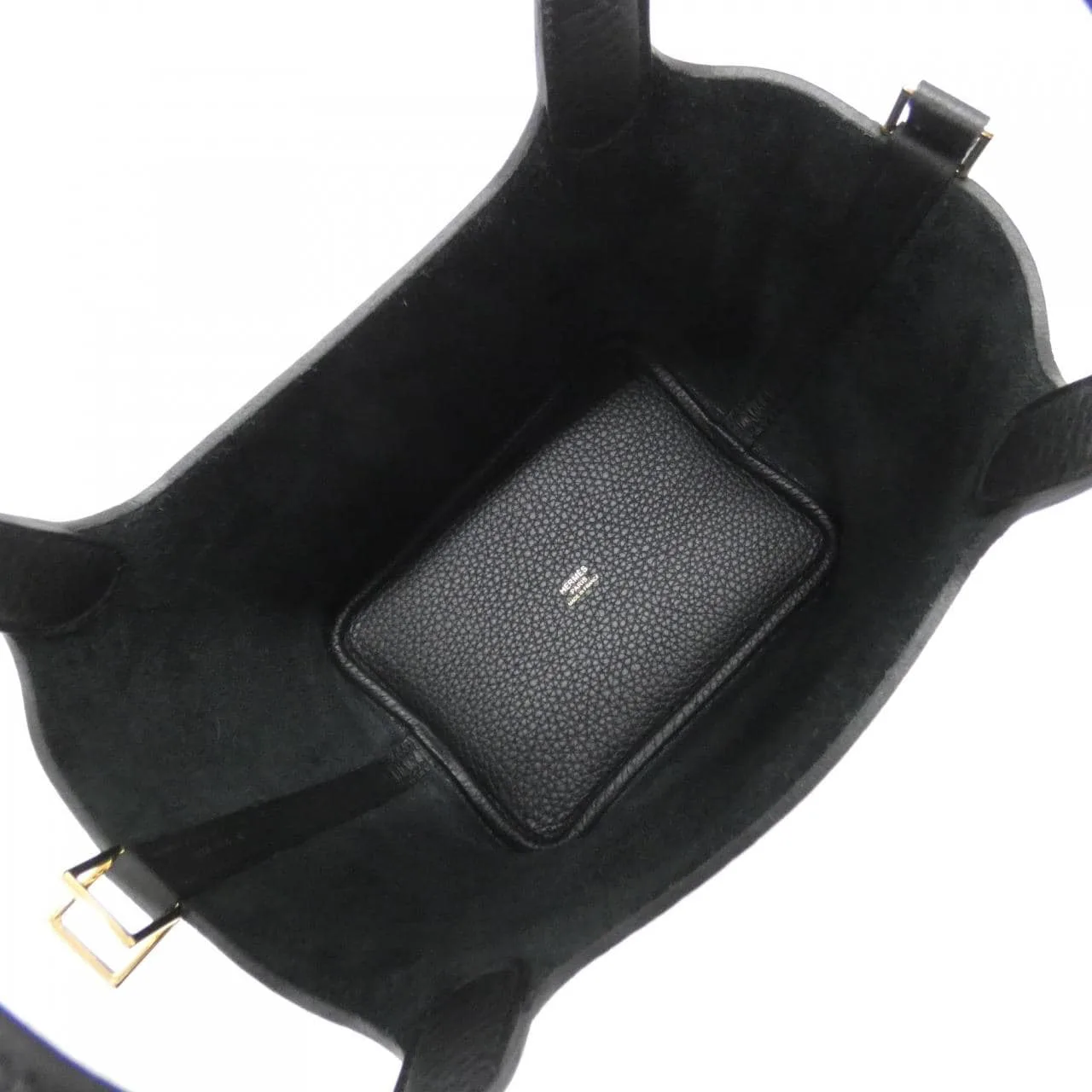 HERMES Picotin 056289CC Handbag Clemence Black Clemence Leather Unused - Thumbnail 5