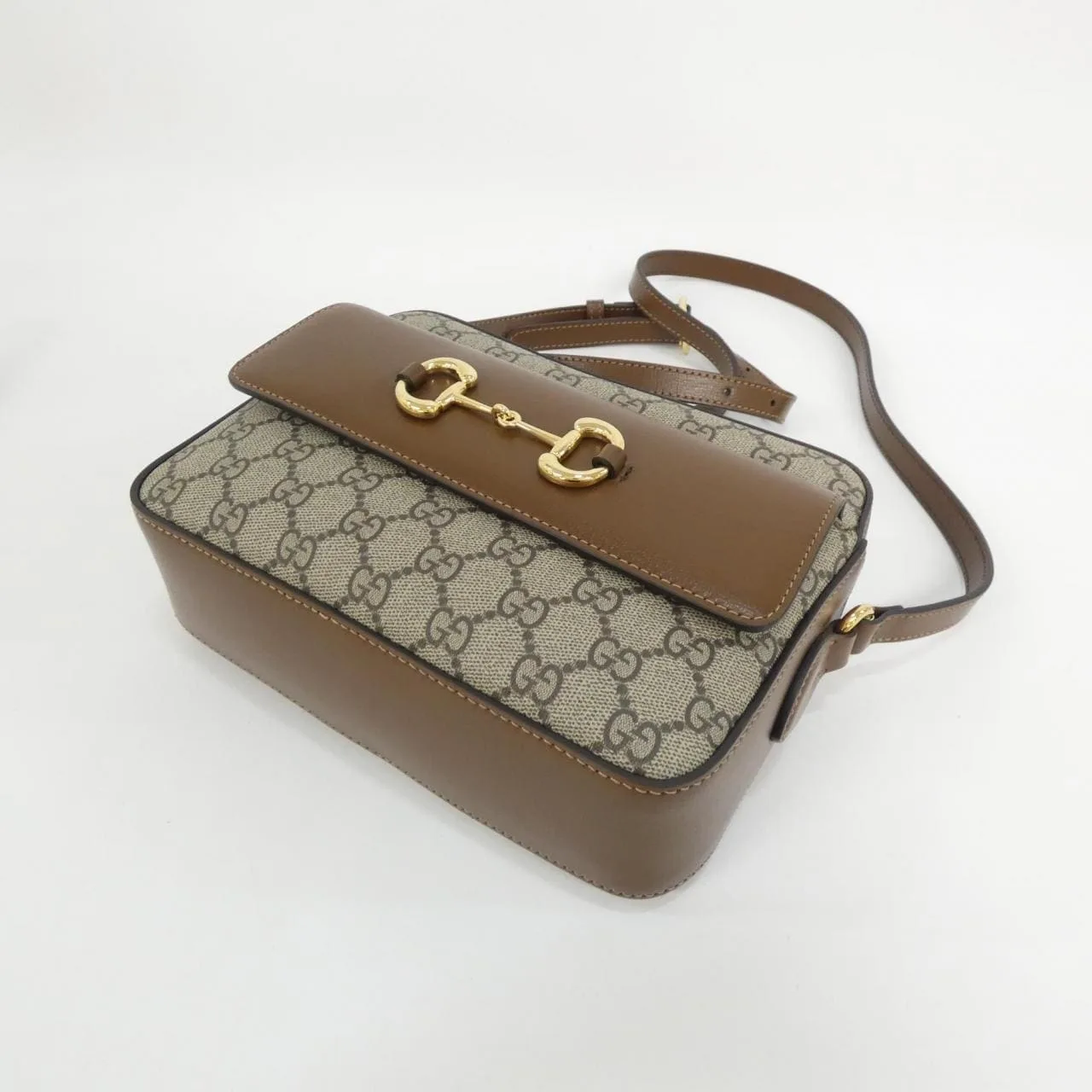 GUCCI Horsebit 1955 645454 92TCG 肩背包 帆布 黑色 帆布 中古品A - 縮圖 3