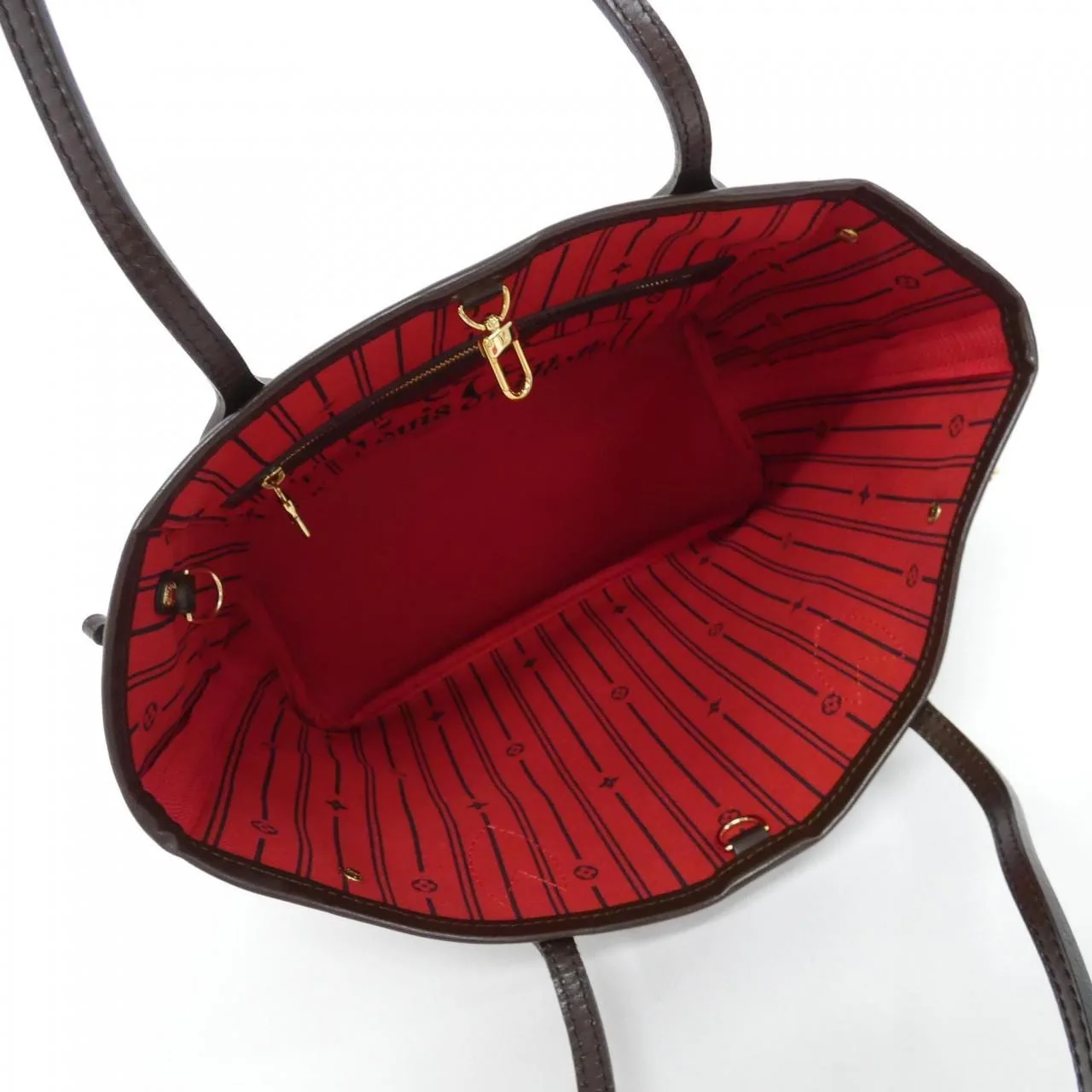 LOUIS VUITTON Neverfull N51109 Tote Damier 黑色 Damier 中古品A - 縮圖 5