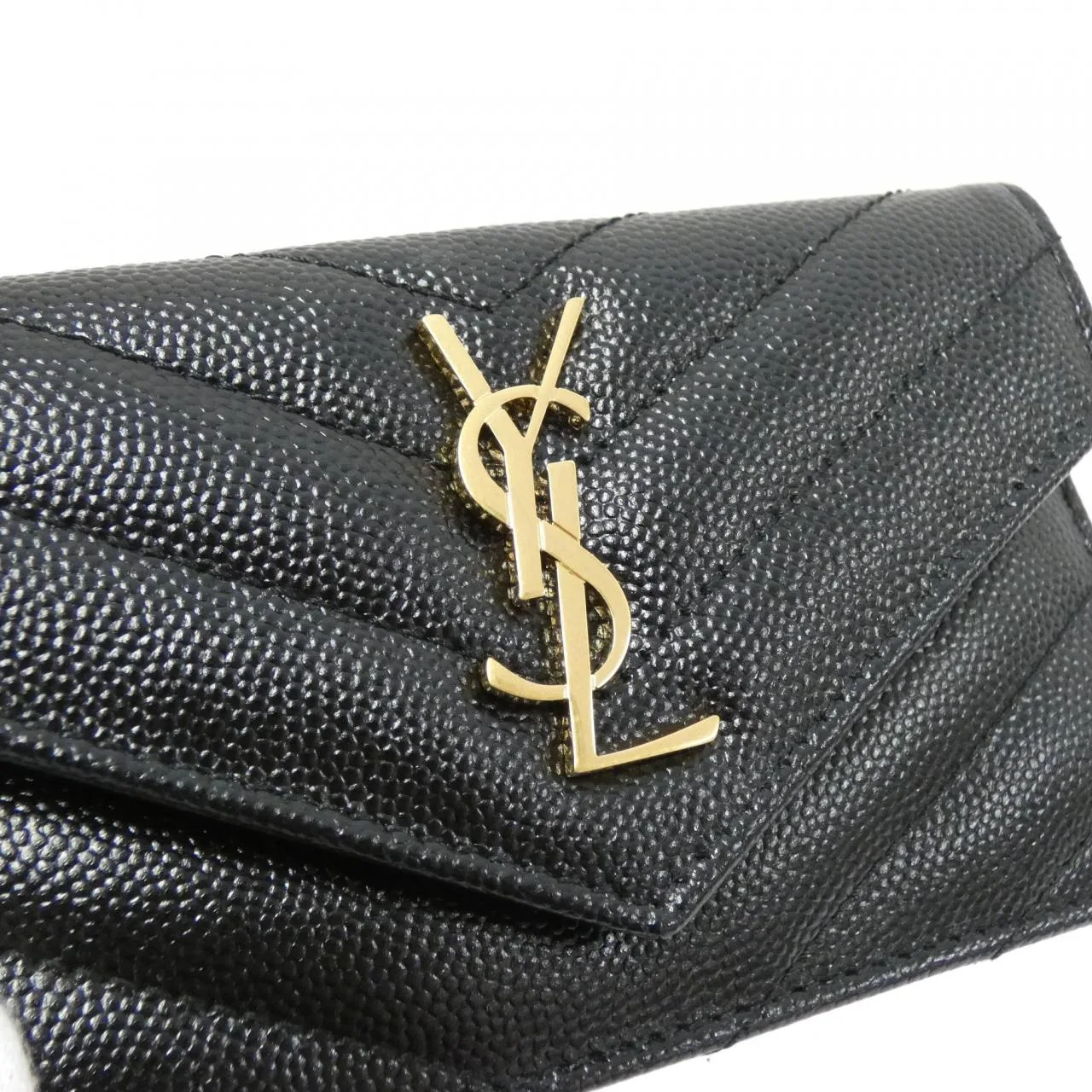 SAINT LAURENT 612808 BOW01 Card Case Black New - Thumbnail 3