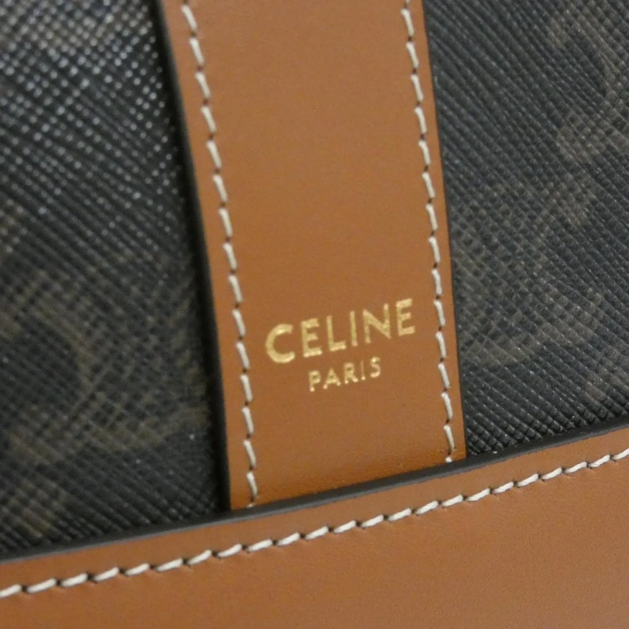 CELINE Triomphe 191442CAS Shoulder Canvas Black Canvas New - Thumbnail 4